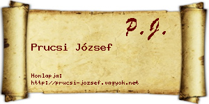 Prucsi József névjegykártya